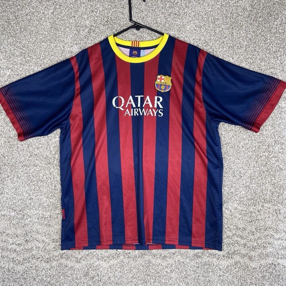 Neymar Jr. Barcelona FCB Jersey Mens 2XL Red Soccer Streetwear La Liga